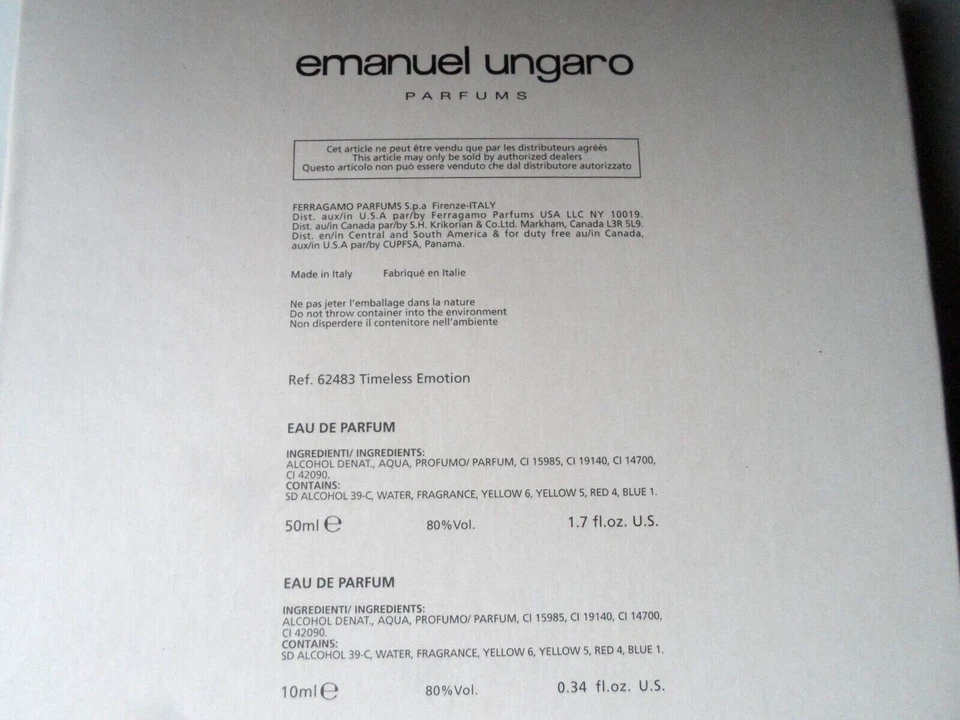 Vintage Diva Ungaro SET 1.7 oz EDP Spray + 0.34 oz EDP Refillable Spray New - Image 2 of 4