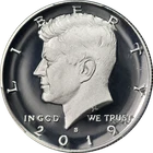 2019-S Silver Proof Kennedy Half Dollar PCGS PR70 DCAM Blue Label - STOCK