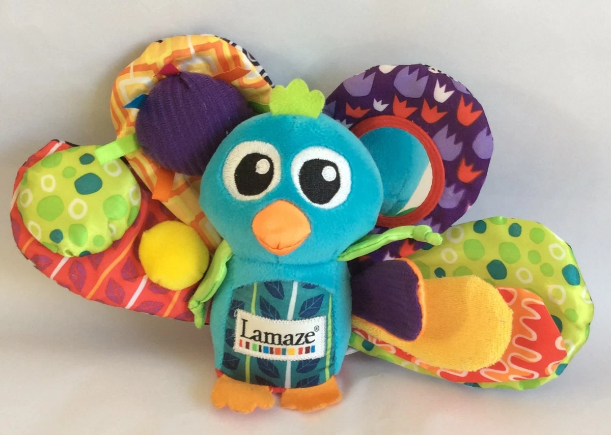 LAMAZE PLAY GROW JACQUES BABY TOY BRIGHT BLUE PEACOCK eBay