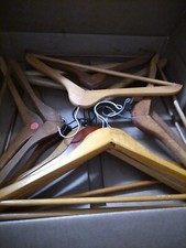 13 Piece Assortment of Vintage Wood Wooden Clothes Hangers A 