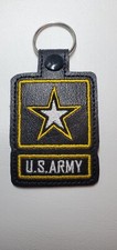 US ARMY PROUD KEYCHAIN UNITED STATE MILITARY GIFT SOLDIERS EMBROIDERED KEYCHAIN