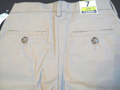 GAP Gapshield Pantalones cortos de niño talla 7 Slim Superlastic Elija caqui-beige o azul marino - Imagen 7 de 9