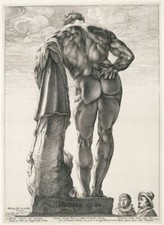 L'Ercole Farnese di Hendrick Goltzius - Incisione 1591 circa - Stampa artistica