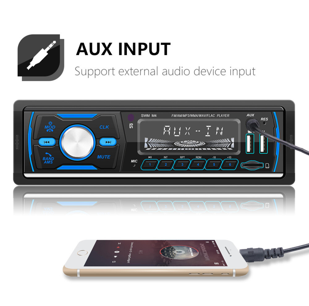 DAB+ Single 1DIN RDS AM FM Car Stereo Radio Bluetooth MP3 Player USB TF ...