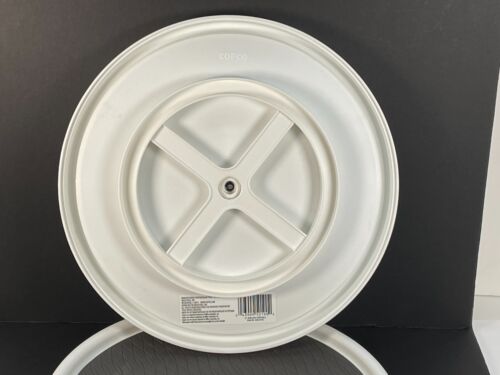 2-Copco Basics Non-Skid Pantry Cabinet Lazy Susan Turntable, 12-Inch, White/Gray - Picture 3 of 6