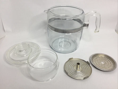 Vintage Pyrex Flameware Glass Percolator 7759-B 6-9 Cup Coffee Pot INCOMPLETE