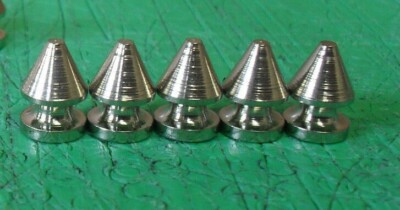 200 x Nickel Platte Metall Stahl SPIKE NIETEN Leder Handwerk BIKER STIEFEL GÜRTEL JACKE