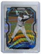 Jazz Chisholm 2021 Panini Prizm #136 Rookie Card White Wave - NY Yankess. rookie card picture