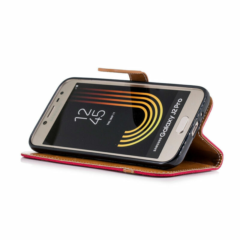 For Samsung J4 J6 2018 Denim Wallet pocket back cover bag Case Flip phone cases eBay