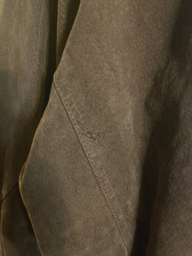 Gitano Men’s Suede Leather Jacket Full Zip Vintage Size XL Brown - Picture 3 of 10