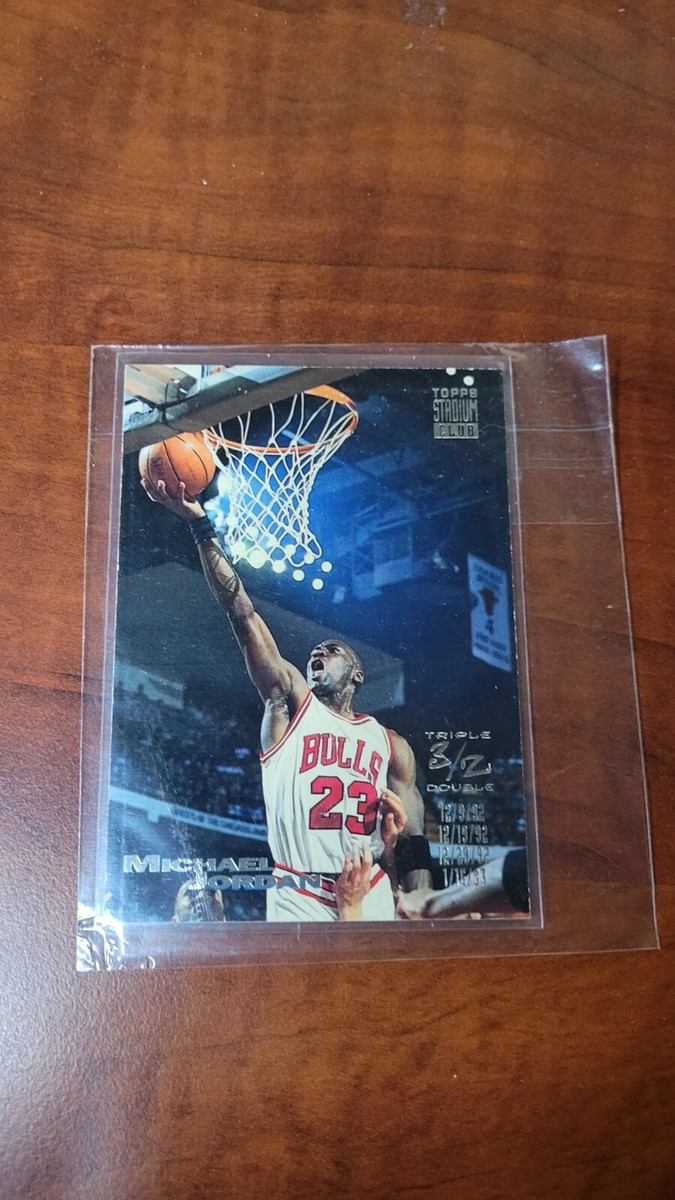 Michael Jordan Triple 3/2 Double Topps Stadium Club | eBay