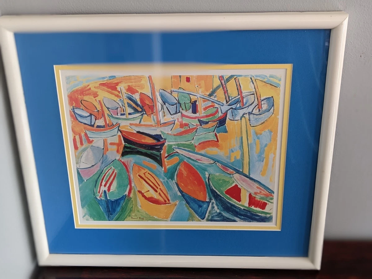 Raoul Dufy Framed Print of Boats At Martigues Painting Circa 1907 | eBay