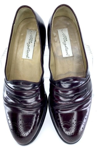 Mezlan Aaron Penny Loafer Mens Size 10 M Brown Leather Brogue Slip On Shoe Spain - Picture 3 of 9