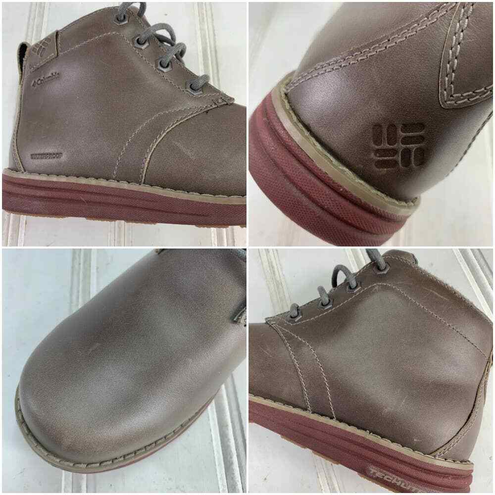 Columbia Mens 10 Irvington II Chukka Leather Waterproof Boots Winter Brown lace