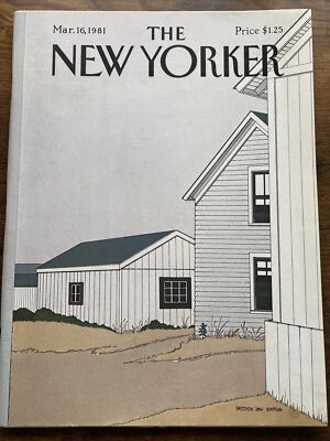 Vintage The New Yorker March 16 1981 Full Magazine Cover By Gretchen Dow Simpson