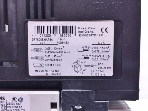 Siemens Sirius 3RT5055-6AP36 Motorschütz. (WB) - Bild 7 von 9