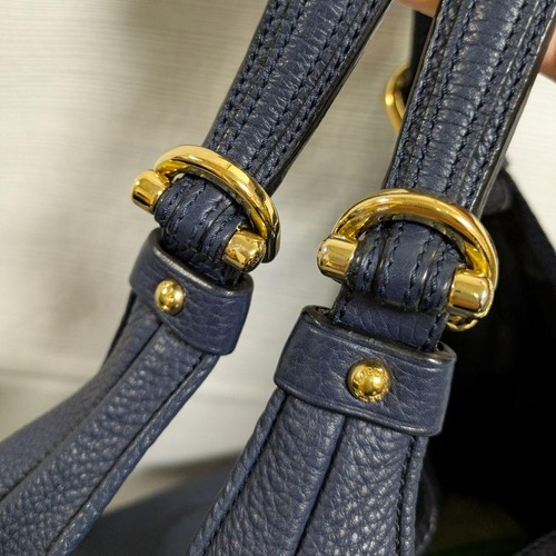 Borsa a mano LOEWE Calle blu navy in pelle borsa a tracolla media 12,6x9,4x5,9 pollici - Foto 3 di 20