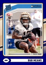 2024 Panini Donruss - Rated Rookie Bub Means #362 Blue Press Proof (RC)