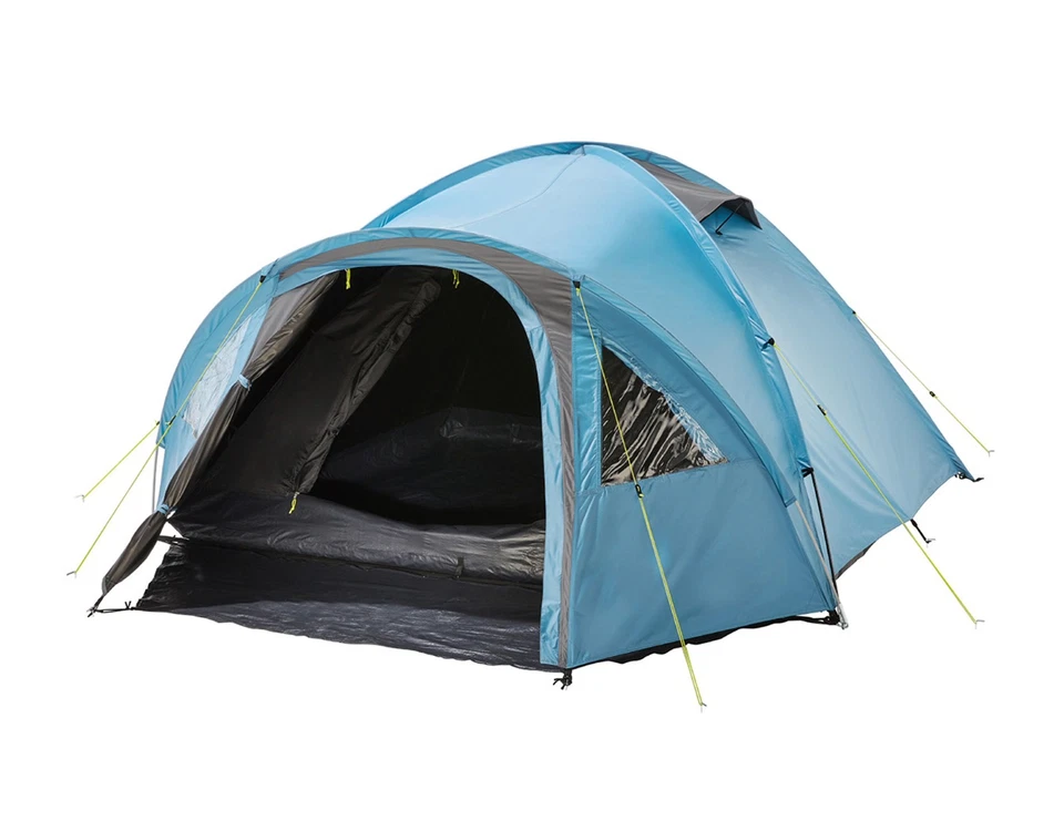 CRIVIT(OWIM GMBH & CO. KG) CRIVIT® Igluzelt Zelt Campingzelt Doppeldach 4 Personen blau verdunkelt