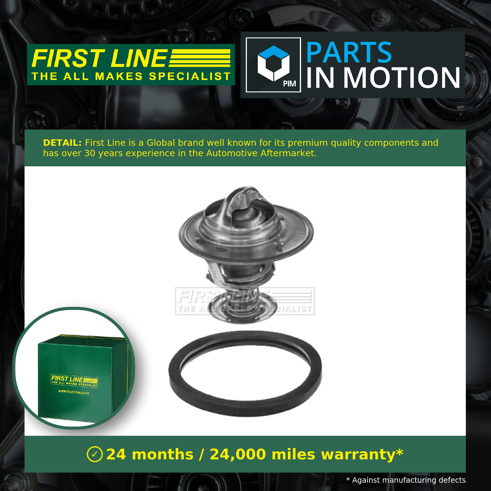 Coolant Thermostat fits HONDA SHUTTLE RA, RA1 2.2 2.3 95 to 04 Firstline Quality - Image 2