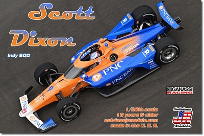 Salvinos Jr Models 1/20 Scott Dixon Chip Ganassi Racing 2024 Indy 500 Plastic Mo