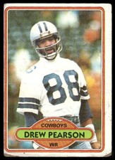 1980 Topps Drew Pearson #250 Dallas Cowboys
