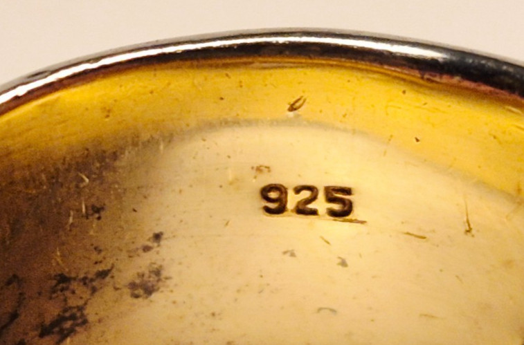 E0015-Solid 925 Silver Ring-Two Tone-Amethyst-Art… - image 7