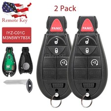 2 Remote Start Car Key Fob For 2009 2010 2011 2012 Dodge Ram 1500 2500 3500