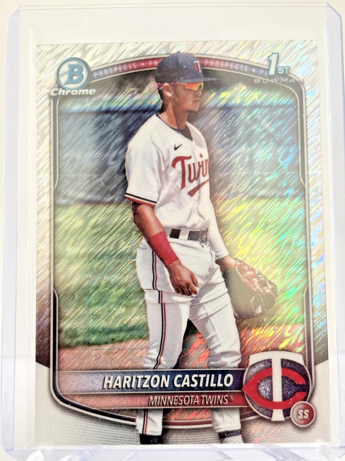 HARITZON CASTILLO 2025 BOWMAN CHROME 1ST SHIMMER REFRACTOR TWINS #BCP-161