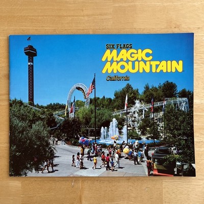 Vintage 1980 s Six Flags Magic Mountain, CA Amusement Theme Park Souvenir Book