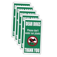 Dear Dogs Please Don't Water Our Plants, Funny Dog Yard Signs, No Peeing Signs
