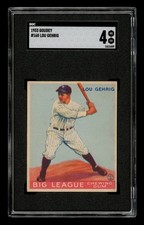 1933 Goudey Set-Break #160 Lou Gehrig SGC 4 VG EX
