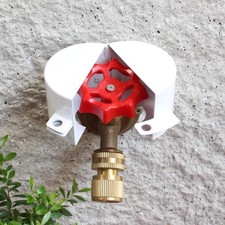 Water Spigot Lock Outdoor Faucet Lock System Gate Valve Lockout Device White