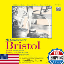 Strathmore 300 Series Bristol Paper Pad Smooth Tape Bound 11X14 Inches 20