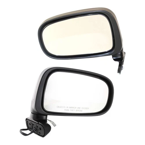 Set Of 2 Mirror Power For 1991-1997 Toyota Previa Manual Folding Textured Black