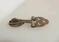 Vintage Brass Box Hardware Catch Hook Latch Lock Chest Old Strap Antique 3.5"W