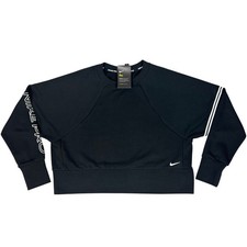 Nike Pro Womens Dri-Fit Get Fit Loose Fitting Sweatshirt DD1955-010 Black NEW