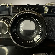 Carl Zeiss  CONTAX 1  Rangefinder w/ Carl Zeiss Jena Sonnar 5cm 1:2 Lens • RARE
