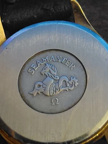 Vintage OMEGA Seamaster quartz 1380 1960267 Watch gold leather band