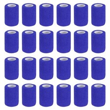 Self Adhesive Bandage Wrap 177" x 3", 24 Pcs Wrap Tape, Dark Blue