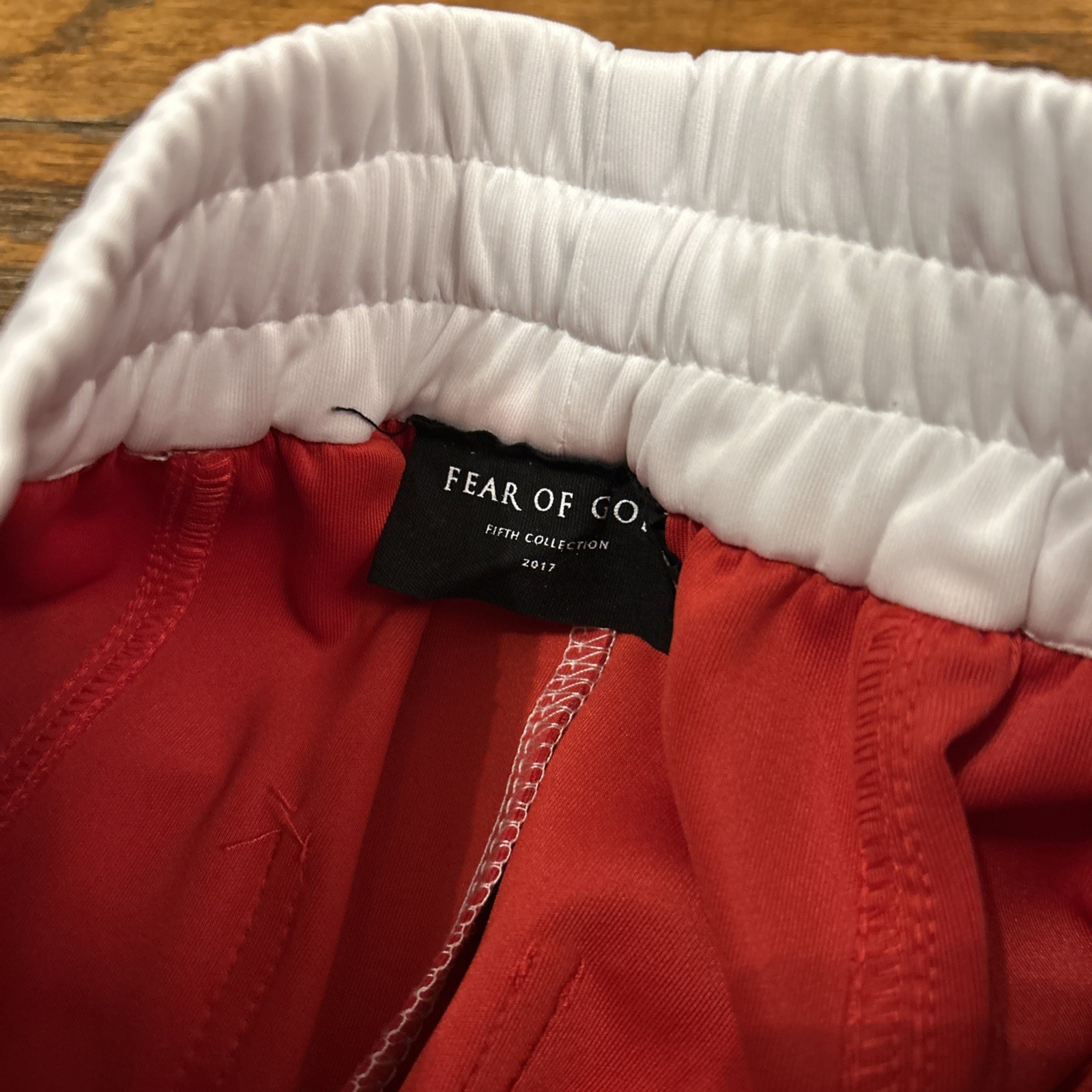 Fear Of God Fifth Collection Track Pants Size Medium Black White Red Striped USA thumbnail 7