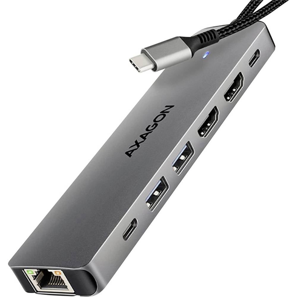 Hub USB-C AXAGON HMC-7HX2 pour connecter vos périphériques de bureau