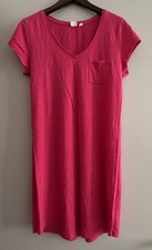 Gap Classic Tee Tissue Shirt V Neck Dress Bright Pink Short Sleeve Pocket 2018