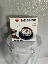 Zassenhaus Magnetic Retro 60 Minute Kitchen Speed Timer Navy New
