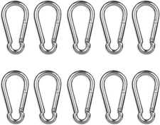 Carabiner Clip, 10PCS 2.36 Inch Stainless Steel Keychain Carabiner. Small Carabi