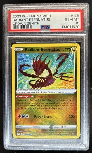 2023 Pokemon SWSH Crown Zenith Radiant Eternatus #105/159 PSA 10 GEM MINT