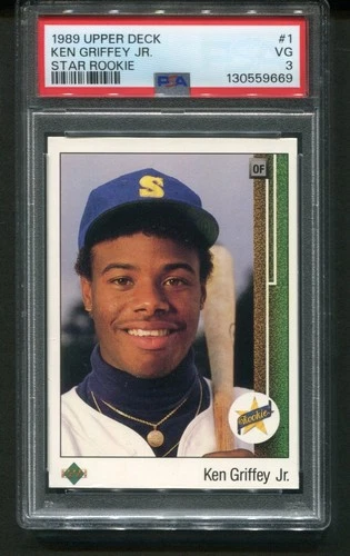 1989 Upper Deck Ken Griffey Jr Star Rookie #1 PSA 3
