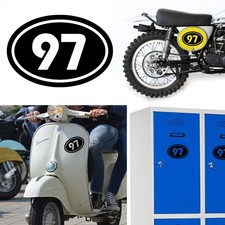 Number 97 V2 Oval, Sticker Vinyl