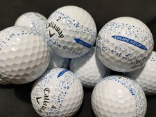 12 CALLAWAY SUPERSOFT SPLATTER GOLF BALLS, BLUE, MINT / NEAR MINT