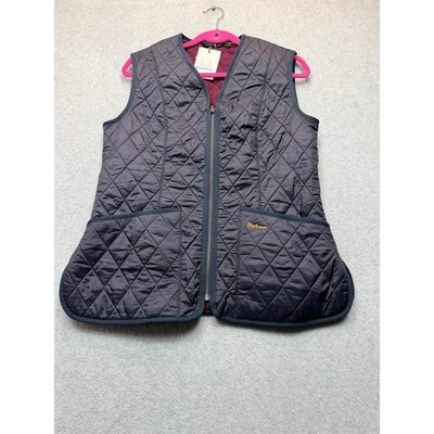 Barbour Fleece Betty Gilet Navy Blue Quilted Vest Liner LLI0001NY91 Women 8 NEW